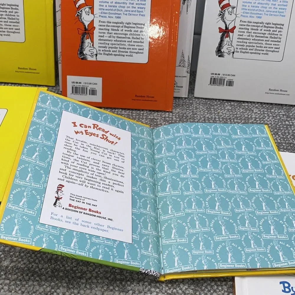Set‎ Of 7 Dr Seuss Books Hardcover Literacy Reading Fun Classroom Homeschool